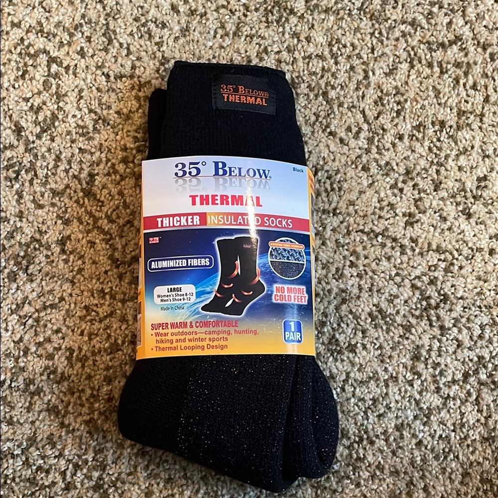 Black Athletic Crew Socks 1-pair